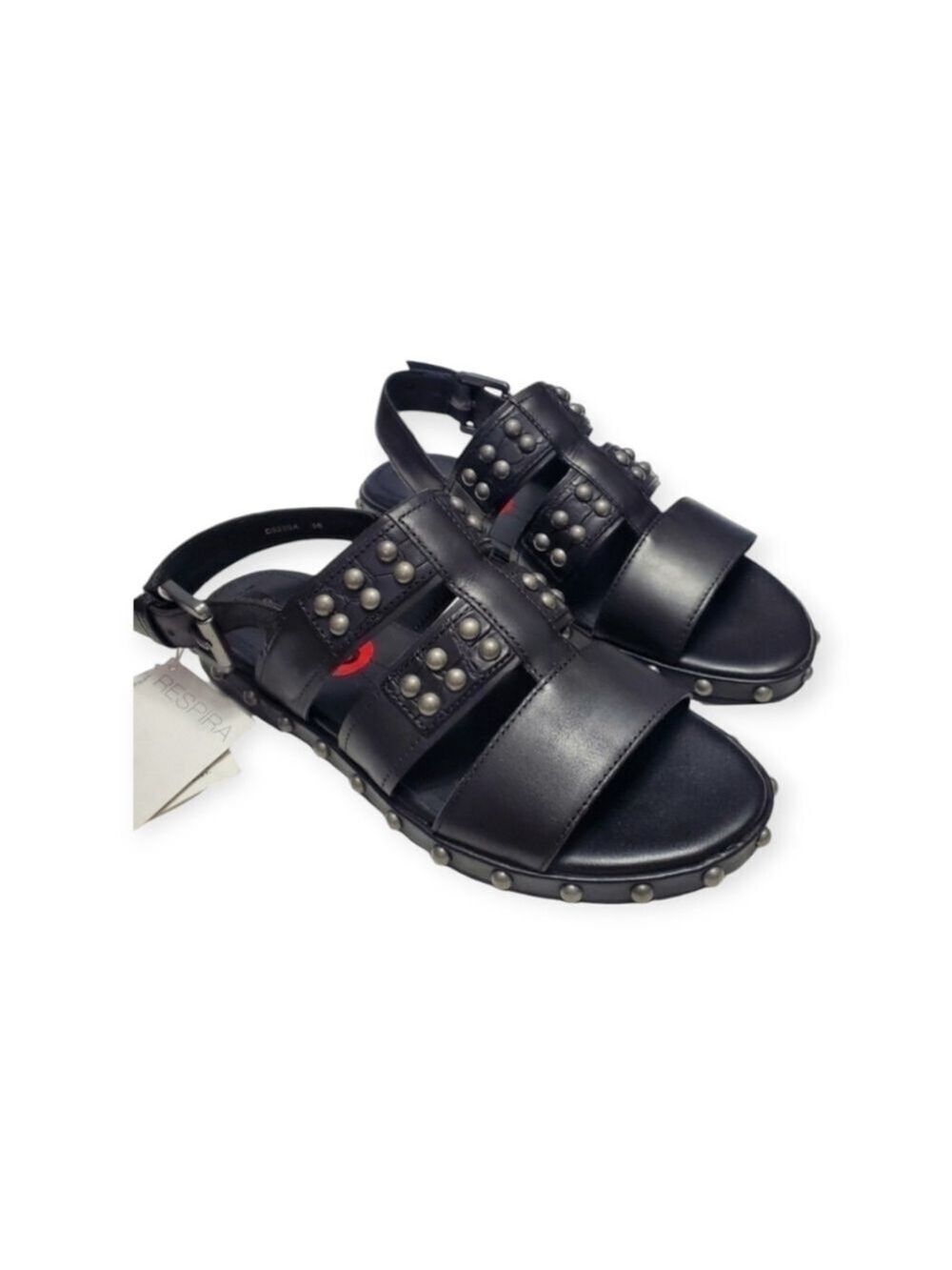 Geox Black Gladiator Sandals Size 6